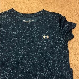 Under Armour Kids' Navy and Teal Speckled Tee